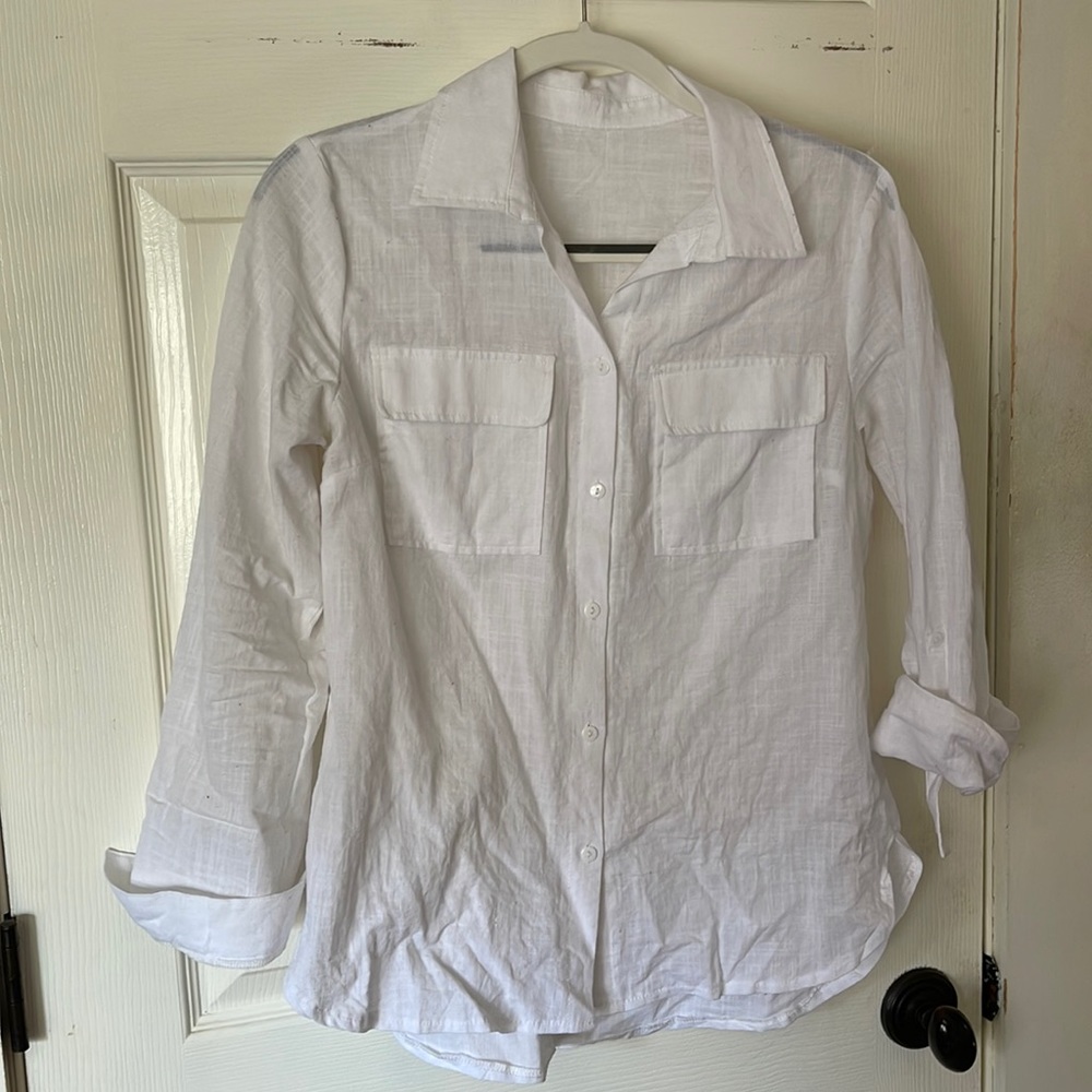 White Button Down Blouse